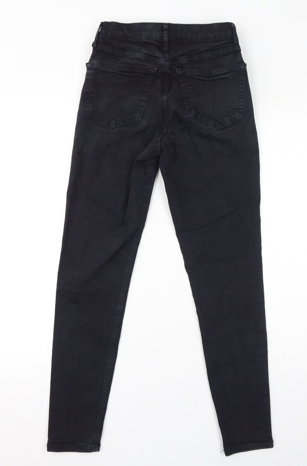 Topshop Womens Black Cotton Skinny Jeans Size 28 in L32 in Regular Zip