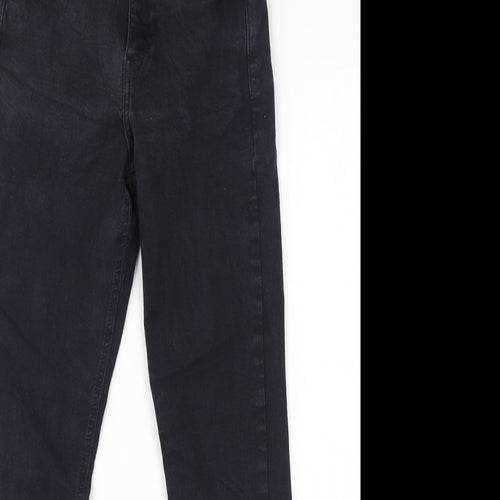 Topshop Womens Black Cotton Skinny Jeans Size 28 in L32 in Regular Zip