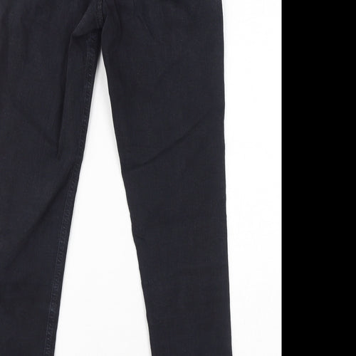 Topshop Womens Black Cotton Skinny Jeans Size 28 in L32 in Regular Zip
