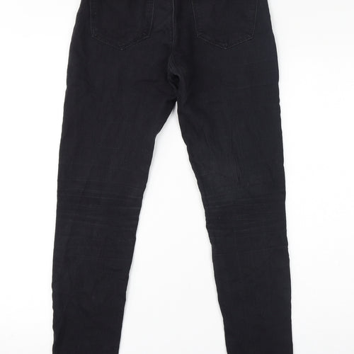 Denim & Co. Womens Black Cotton Skinny Jeans Size 8 L28 in Regular Zip