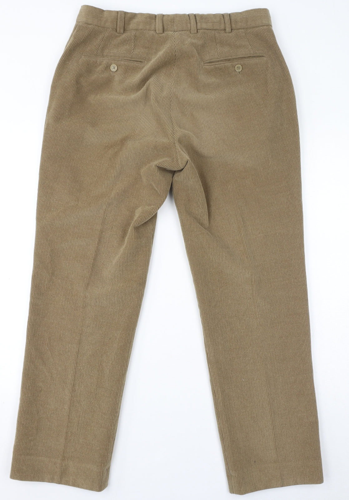 Magee Mens Brown Wool Trousers Size 34 in L30 in Regular Zip