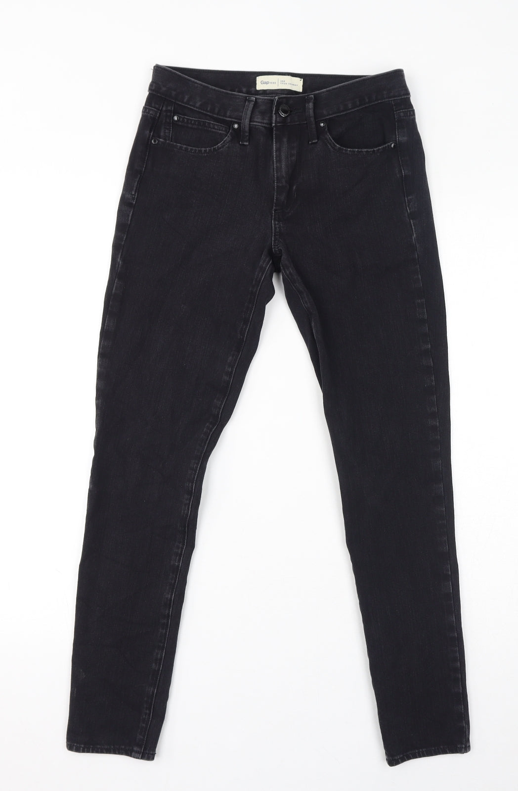 Gap Womens Black Cotton Skinny Jeans Size 27 in L27 in Regular Zip