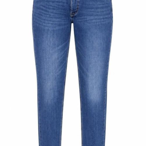 Marks and Spencer Womens Blue Cotton Skinny Jeans Size 30 in L28 in Regular Zip - Pockets, Belt Loops