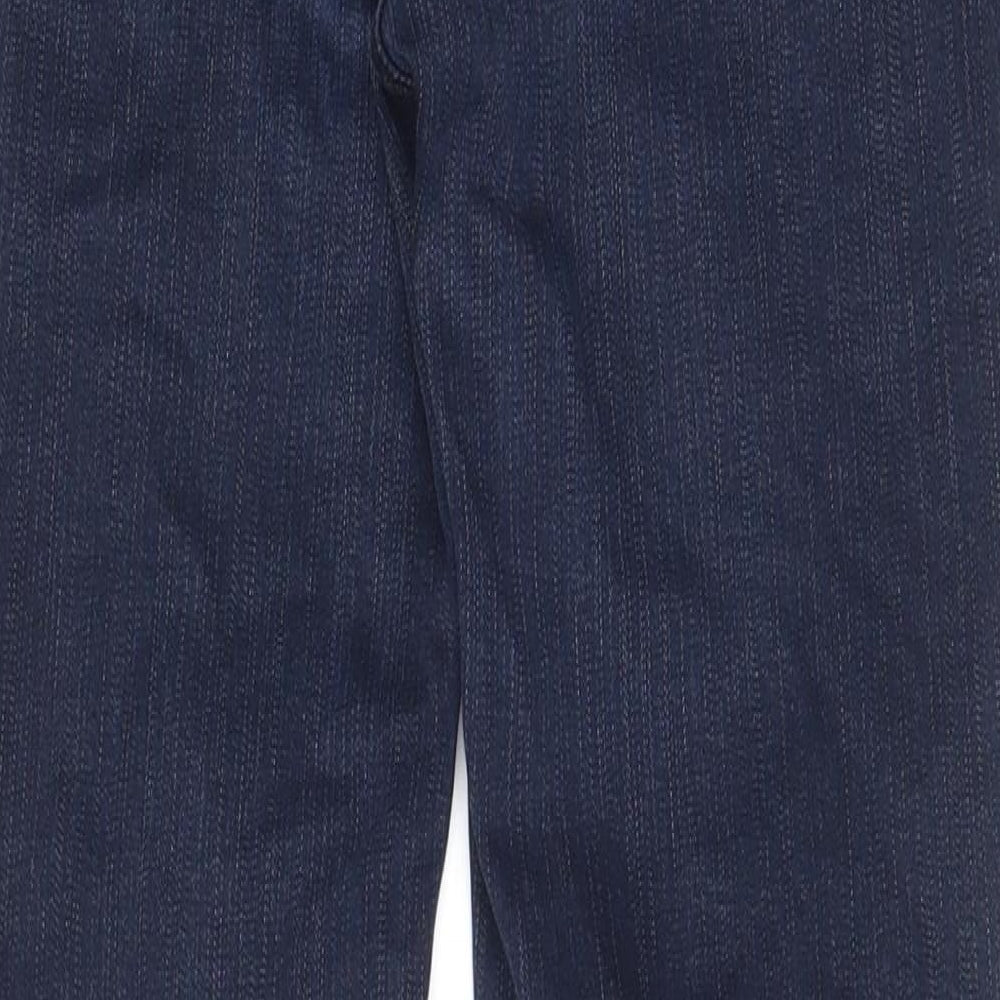 Marks and Spencer Womens Blue Cotton Skinny Jeans Size 20 L30 in Regular Zip - Pockets, Belt Loops