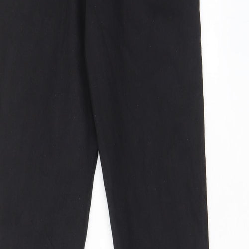 Marks and Spencer Womens Black Cotton Flared Jeans Size 10 L32 in Slim - Elastic waist