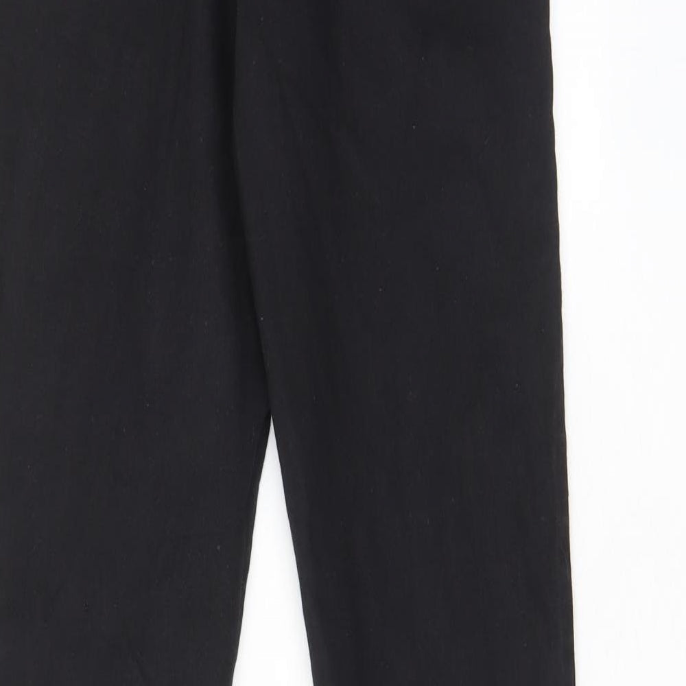 Marks and Spencer Womens Black Cotton Flared Jeans Size 10 L32 in Slim - Elastic waist