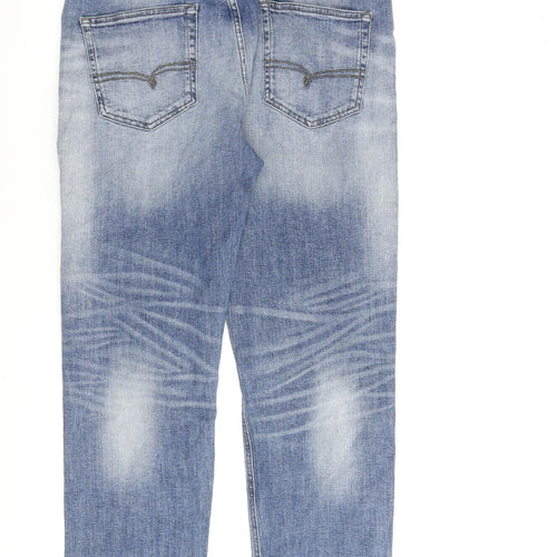 NEXT Mens Blue Cotton Straight Jeans Size 34 in L28 in Regular Zip