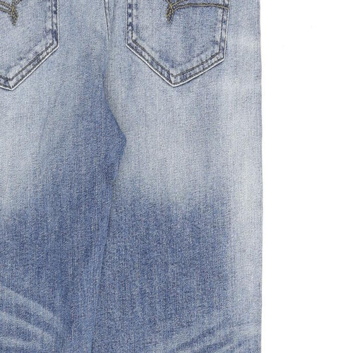NEXT Mens Blue Cotton Straight Jeans Size 34 in L28 in Regular Zip
