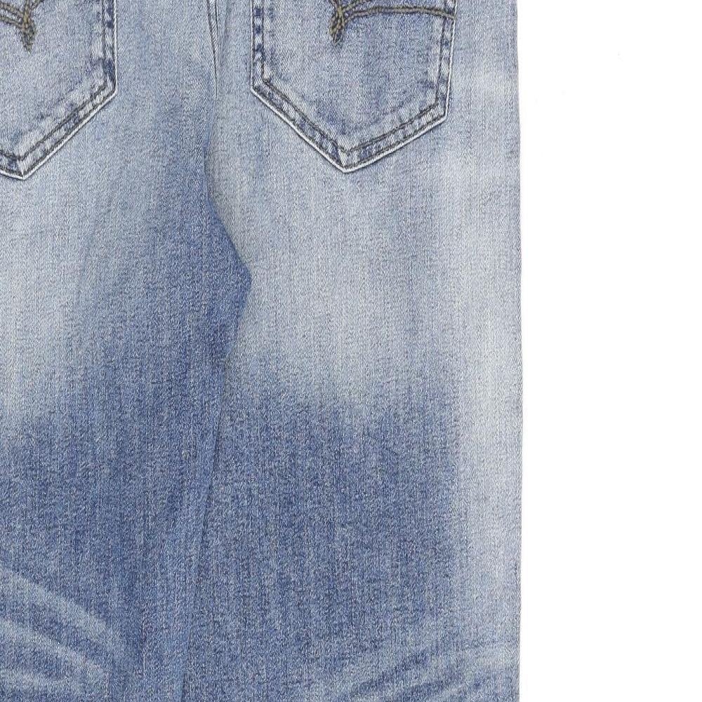 NEXT Mens Blue Cotton Straight Jeans Size 34 in L28 in Regular Zip