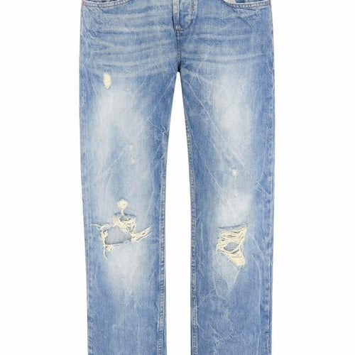 Topman Mens Blue Cotton Straight Jeans Size 30 in L34 in Regular Zip - Skinny