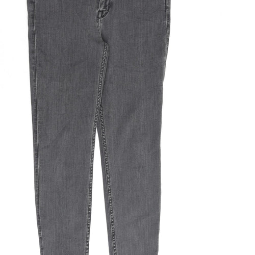 Lee Womens Grey Cotton Skinny Jeans Size 29 in L31 in Regular Zip