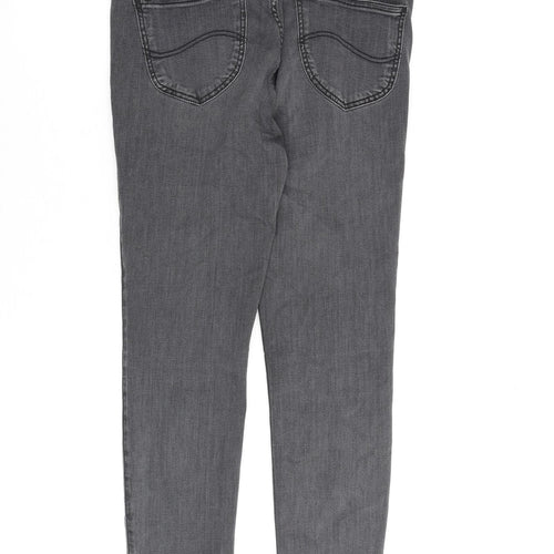 Lee Womens Grey Cotton Skinny Jeans Size 29 in L31 in Regular Zip