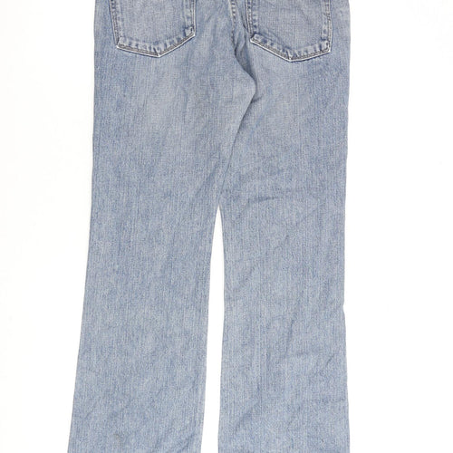 Gap Womens Blue Cotton Wide-Leg Jeans Size 32 in L30 in Regular Zip