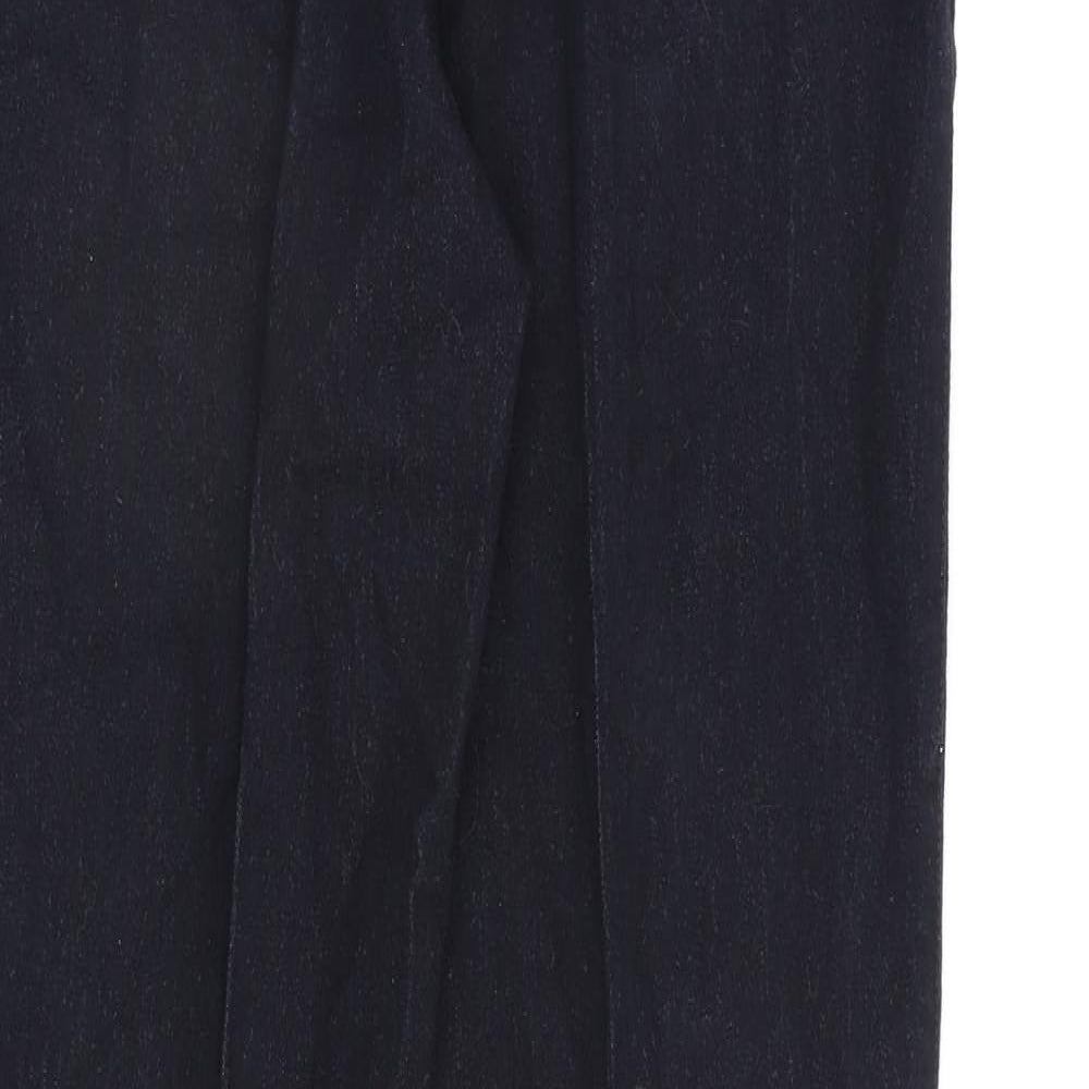 NEXT Womens Blue Cotton Bootcut Jeans Size 10 L34 in Regular Zip