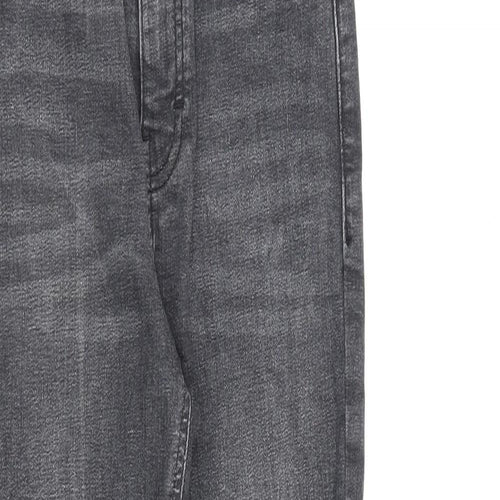 Topshop Womens Grey Cotton Skinny Jeans Size 26 in L32 in Regular Zip