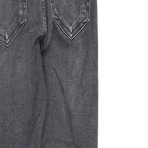 Topshop Womens Grey Cotton Skinny Jeans Size 26 in L32 in Regular Zip