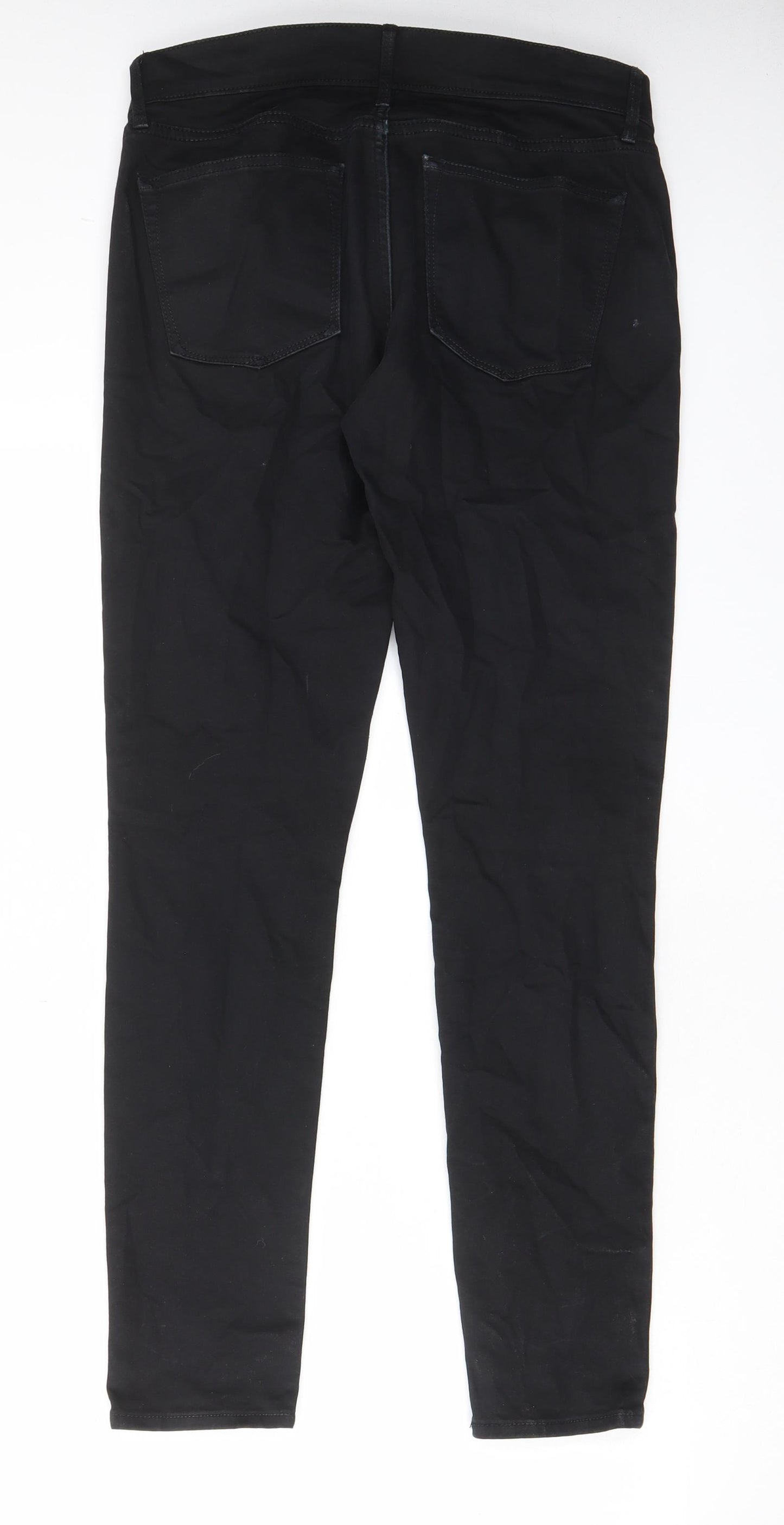 Gap Womens Black Cotton Skinny Jeans Size 27 in L29 in Regular Zip - Pockets, Belt Loops