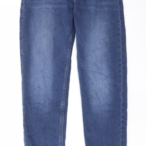 H&M Boys Blue Cotton Straight Jeans Size 11-12 Years L25 in Regular Button - Pockets