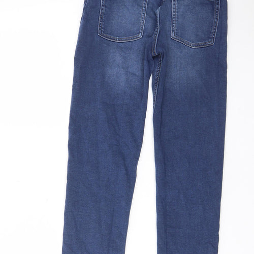 H&M Boys Blue Cotton Straight Jeans Size 11-12 Years L25 in Regular Button - Pockets