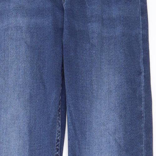H&M Boys Blue Cotton Straight Jeans Size 11-12 Years L25 in Regular Button - Pockets