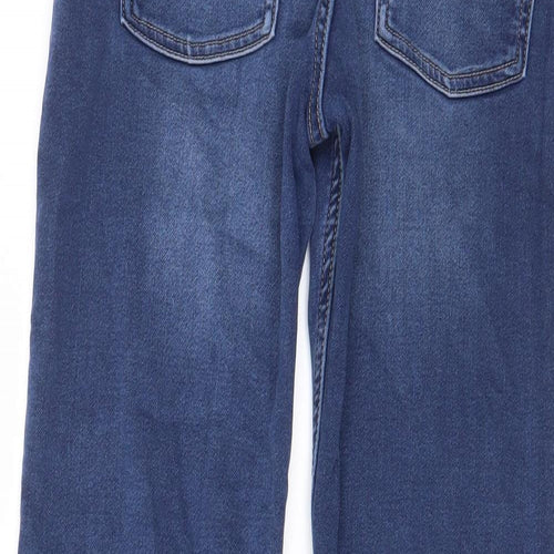 H&M Boys Blue Cotton Straight Jeans Size 11-12 Years L25 in Regular Button - Pockets