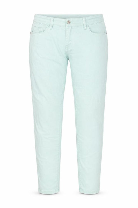 Front view of Next women’s green cotton skinny jeans, size UK 12, 29-inch leg regular zip - pockets, belt loops
