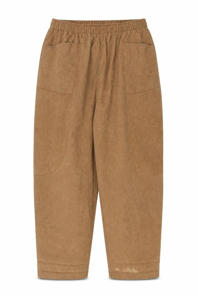 Zanzea Womens Brown Cotton Trousers Size 2XL L28 in Regular - Pockets