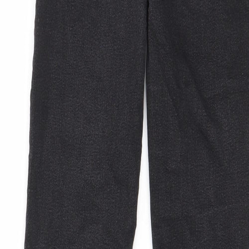 Marks and Spencer Womens Black Cotton Bootcut Jeans Size 8 L29 in Regular Zip - Pockets, Belt Loops