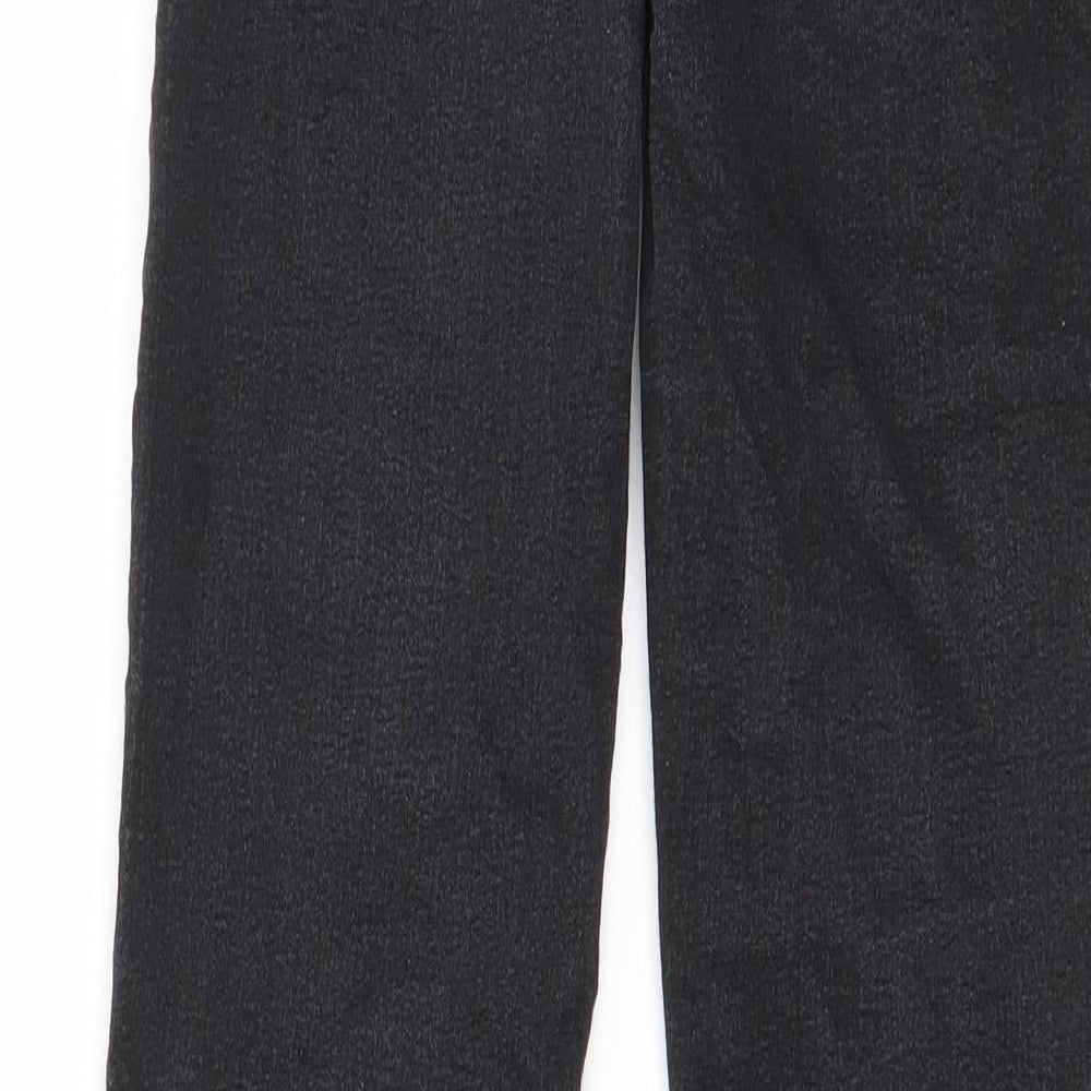 Marks and Spencer Womens Black Cotton Bootcut Jeans Size 8 L29 in Regular Zip - Pockets, Belt Loops