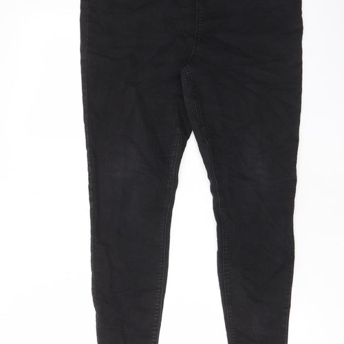 Papaya Womens Black Cotton Skinny Jeans Size 16 L26 in Regular