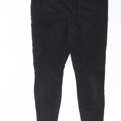 Papaya Womens Black Cotton Skinny Jeans Size 16 L26 in Regular