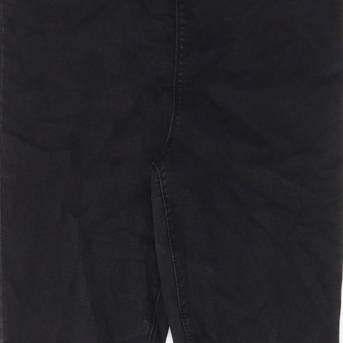 Papaya Womens Black Cotton Skinny Jeans Size 16 L26 in Regular
