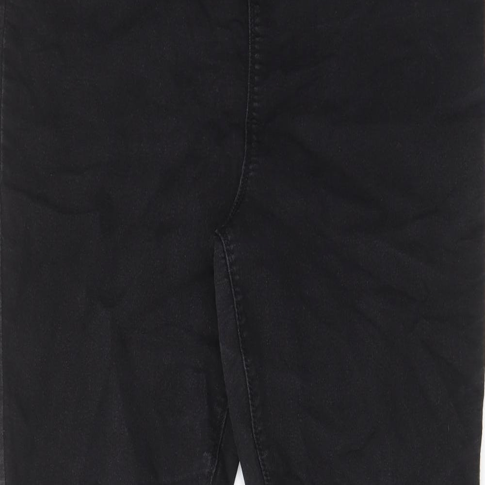 Papaya Womens Black Cotton Skinny Jeans Size 16 L26 in Regular