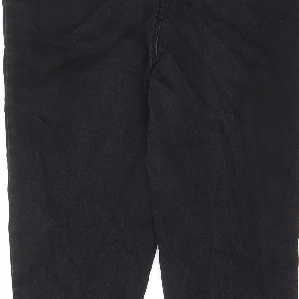 Papaya Womens Black Cotton Skinny Jeans Size 16 L26 in Regular