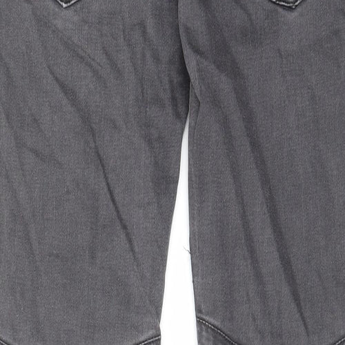 Denim & Co. Mens Grey Cotton Tapered Jeans Size 32 in L34 in Regular Zip - Pockets, Belt Loops