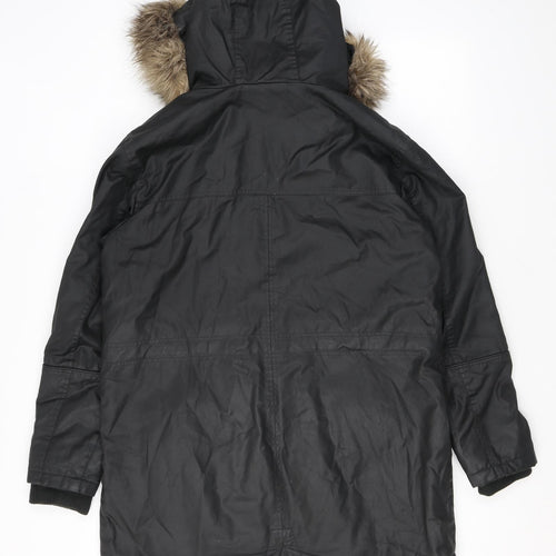 NEXT Womens Grey Parka Coat Size 14 Zip