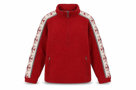 Woolrich Womens Red Geometric Polyester Pullover Sweatshirt Size L Zip
