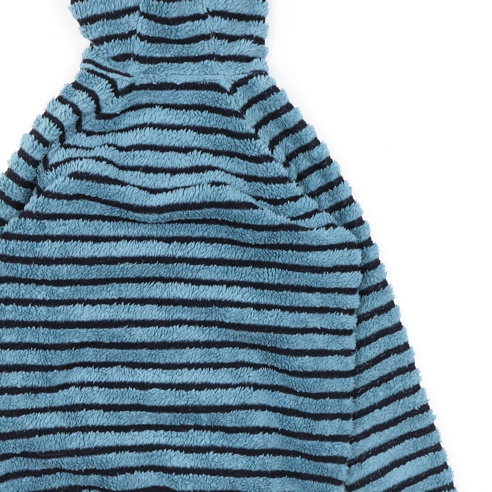 Hi Gear Girls Blue Striped Polyester Full Zip Hoodie Size 9-10 Years Zip