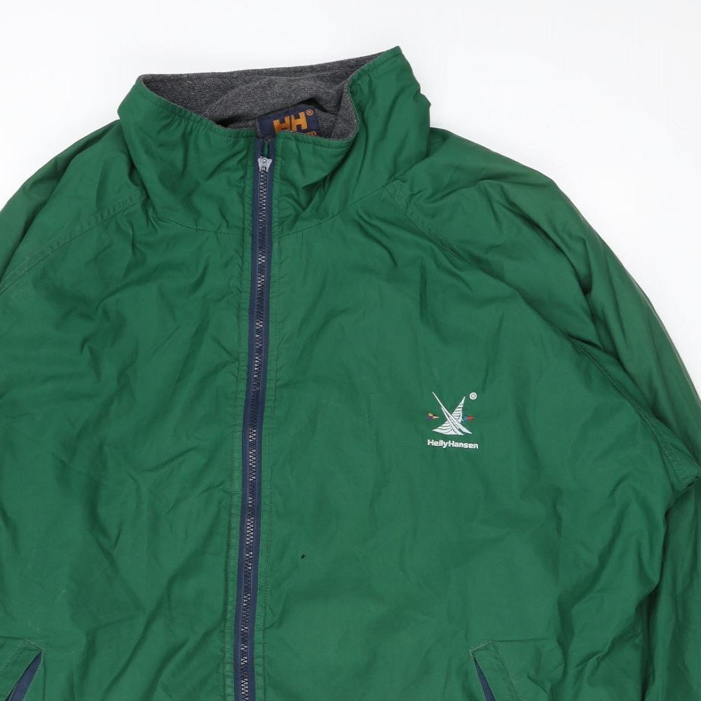 Helly Hansen Mens Green Bomber Jacket Jacket Size L Zip