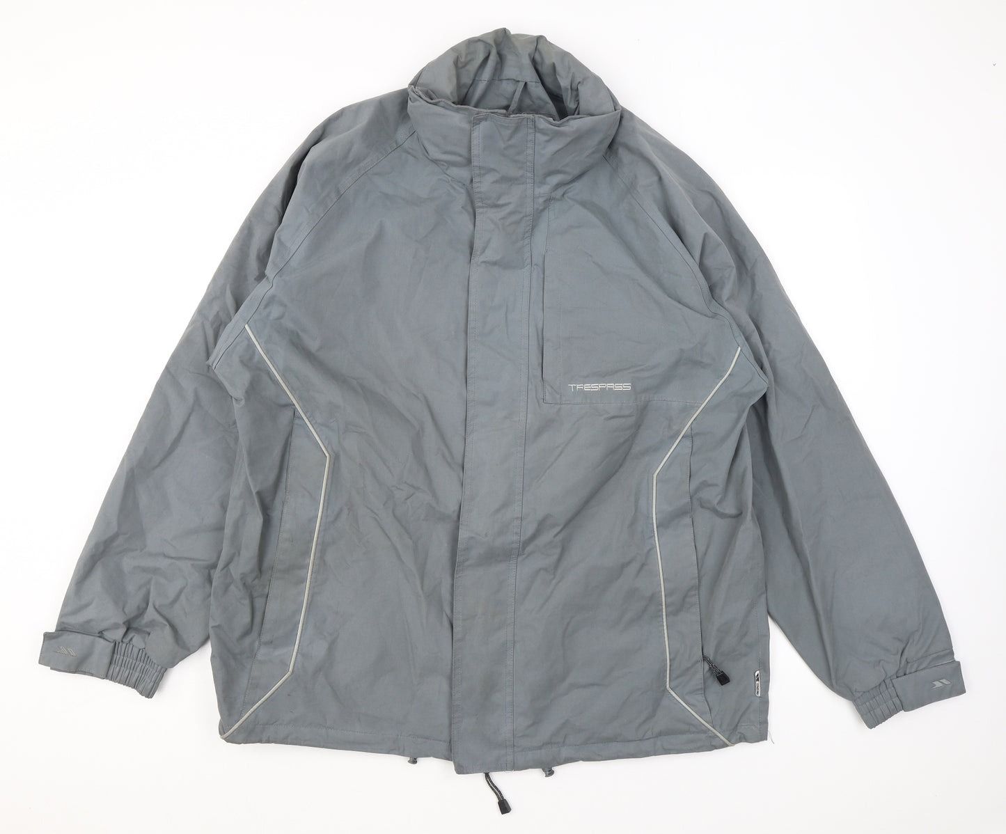Trespass Mens Grey Anorak Coat Size L Zip