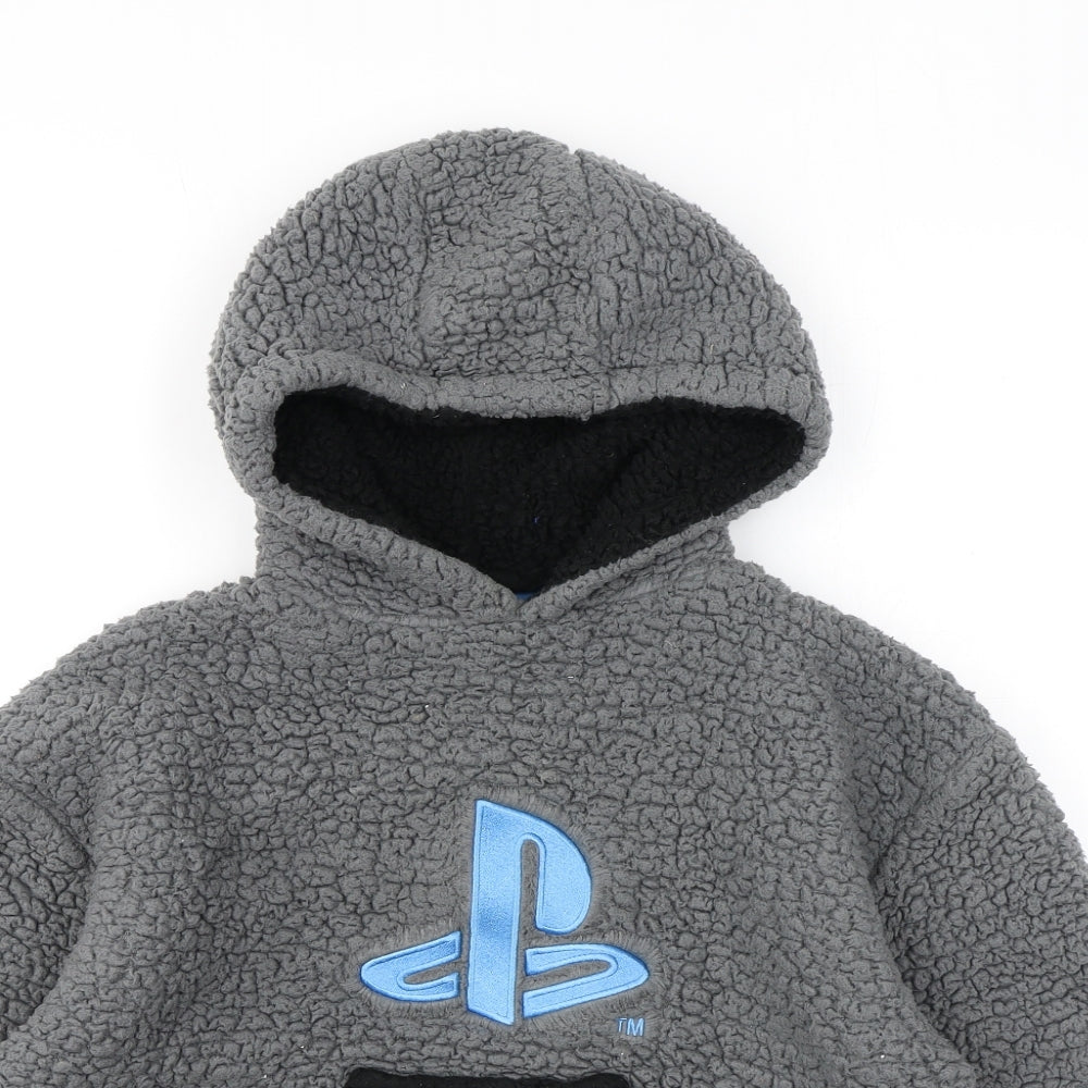 PlayStation Mens Grey Polyester Pullover Hoodie Size XS
