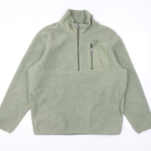 H&M Womens Green Jacket Size L Zip
