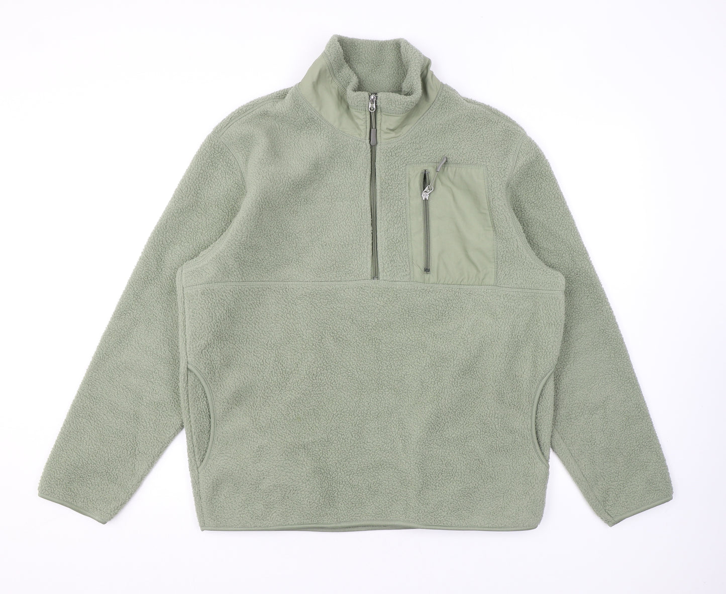 H&M Womens Green Jacket Size L Zip