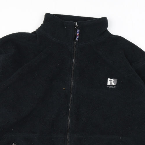 JERZEES Mens Black Jacket Size L Zip