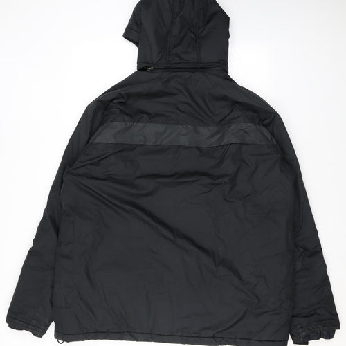 Nike Mens Black Parka Coat Size XL Zip