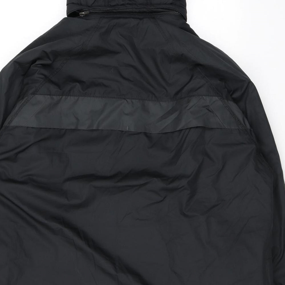 Nike Mens Black Parka Coat Size XL Zip