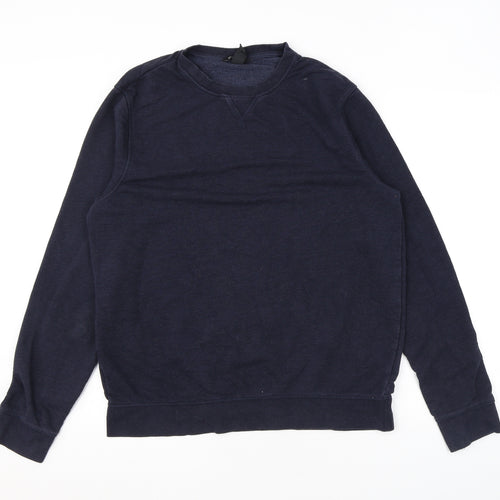 H&M Mens Black Cotton Pullover Sweatshirt Size L