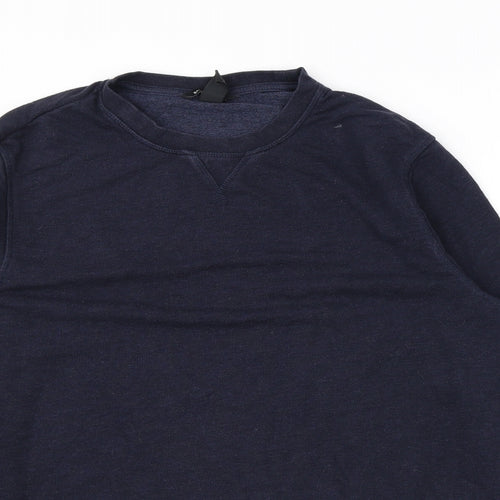 H&M Mens Black Cotton Pullover Sweatshirt Size L