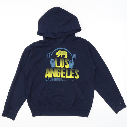 Los Angeles Mens Blue Cotton Pullover Hoodie Size M - Logo, California