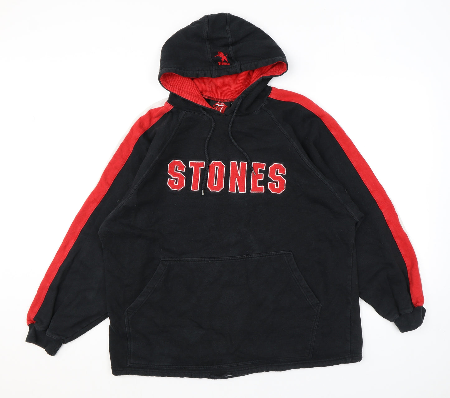 Rolling Stones Mens Black Cotton Pullover Hoodie Size L - Stones